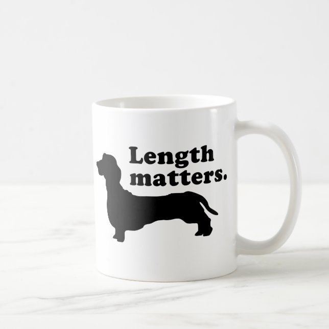 Taza De Café "Materias de la longitud." (Dachshund) (Derecha)