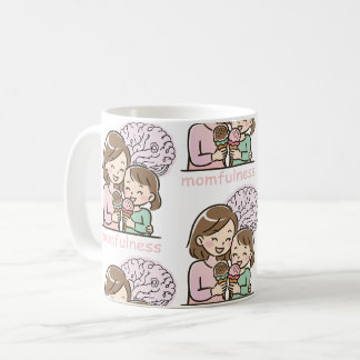 Taza De Café Maternidad adorable patrón de helado de madre e hi