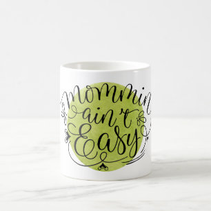 Taza De Café Maternidad No Es Fácil Acuarela Verde