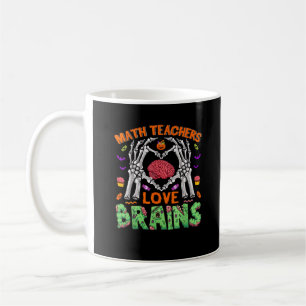 Taza De Café Math Brain Heart Skeleton Hand Zombie Halloween