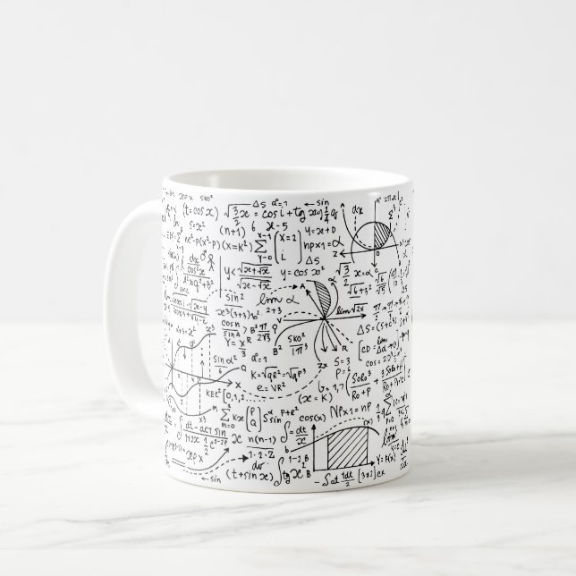 Taza De Café Math Formulas (Anverso izquierdo)