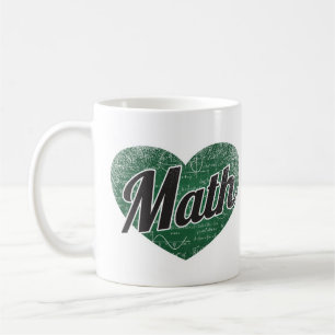 Taza De Café Math Retro Heart Blackboard Love