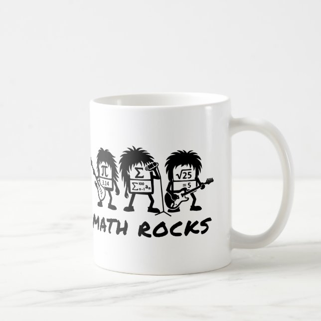 Taza De Café Math Rocks Academic Rock Band Humor (Derecha)
