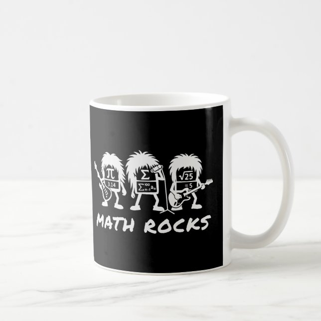 Taza De Café Math Rocks Academic Rock Band Humor (Derecha)