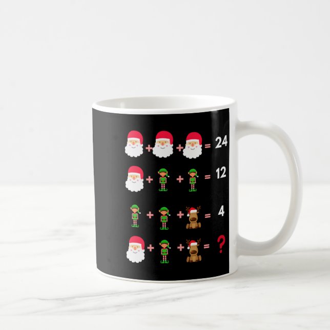 Taza De Café Math Teacher Christmas Shirt Quiz  (Derecha)