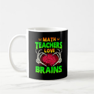 Taza De Café Math Teachers Brains Skeleton Halloween