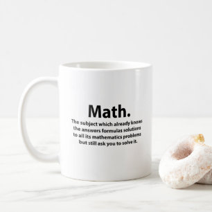 Taza De Café Math Typography Funny Math