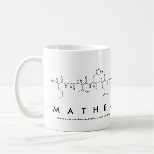 Taza De Café Mathea peptide name mug