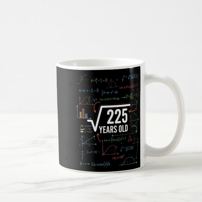 Taza De Café Mathematics Square Root 225 Years Old, Funny Math  (Derecha)