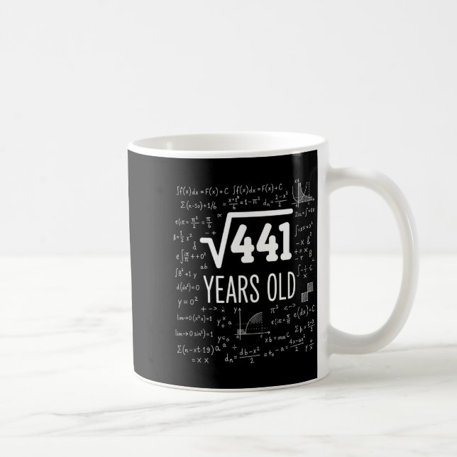 Taza De Café Mathematics Square Root 441 Years Old, Clever Math (Derecha)