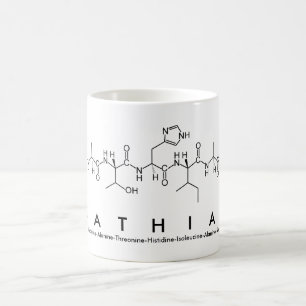 Taza De Café Mathias peptide name mug