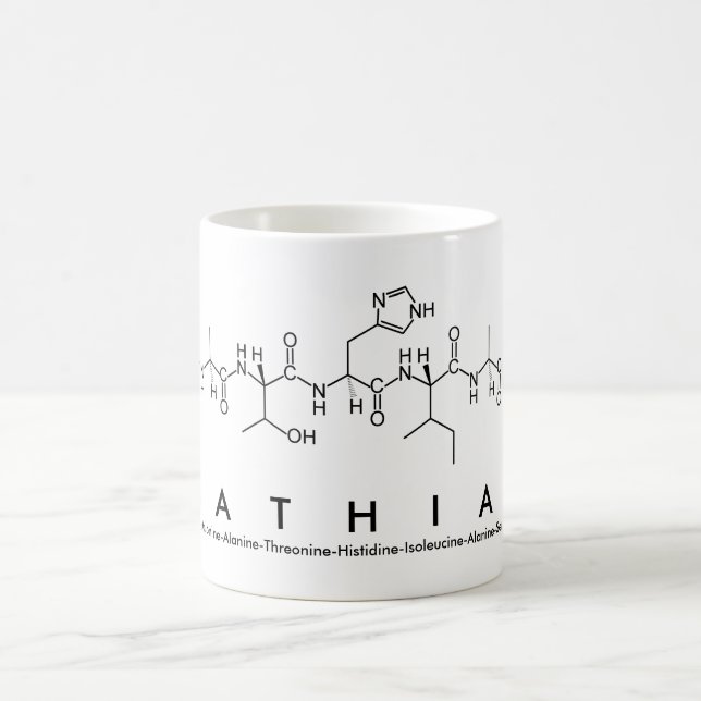 Taza De Café Mathias peptide name mug (Centro)