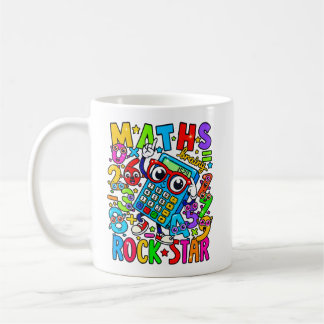 Taza De Café Maths Rock Star Mug | Number Day Teacher Gift