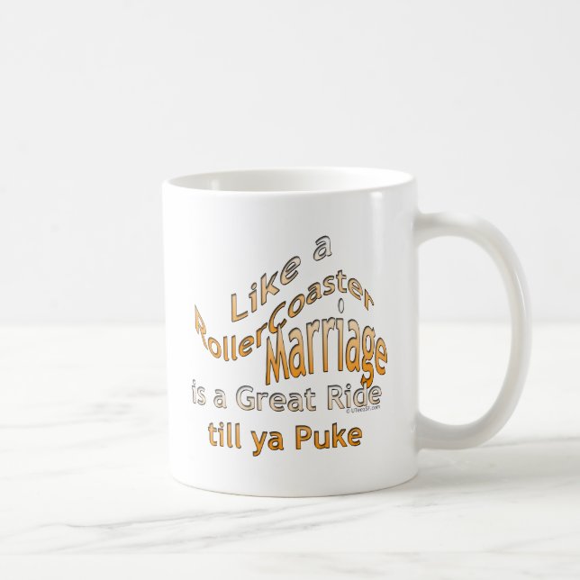Taza De Café Matrimonio de montaña rusa (Derecha)