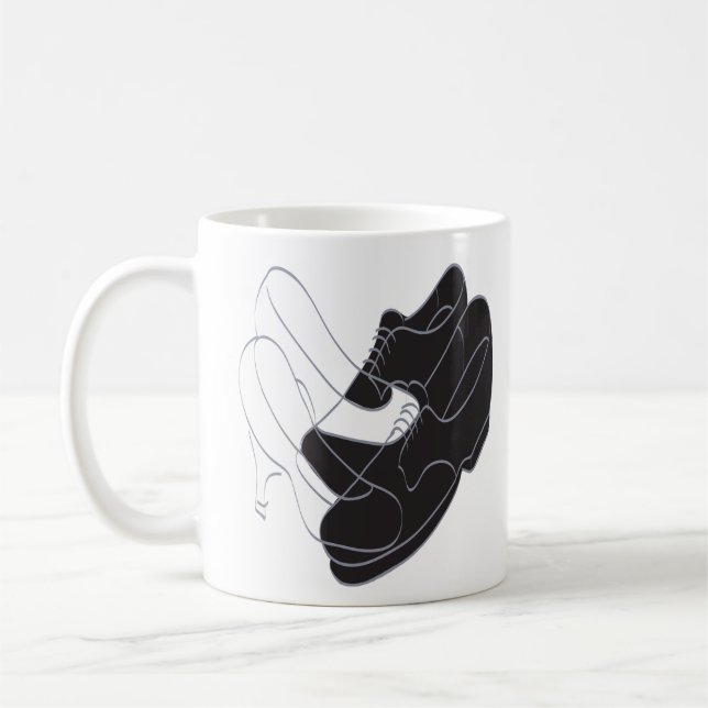 Taza De Café Matrimonio I, Diseño Clásico Café Blanco Mug (Izquierda)