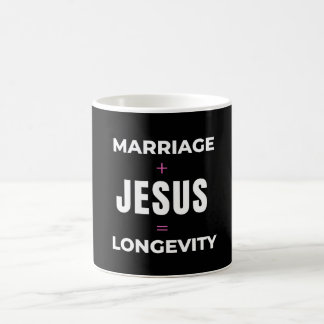 Taza De Café Matrimonio + Jesús = Longevidad