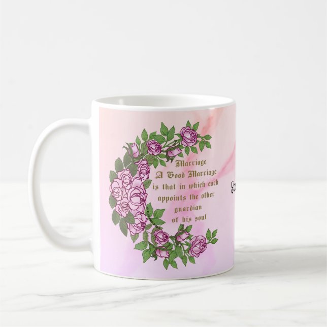 Taza De Café Matrimonio Verse boda mugs (Izquierda)