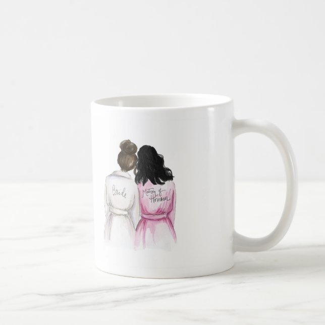 Taza De Café ¿Matrona del honor? La novia Bk del bollo del Br (Derecha)