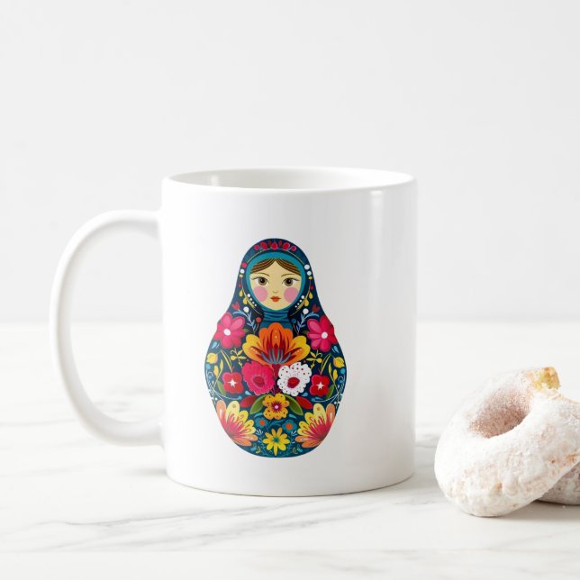 Taza De Café Matryoshka Doll (Con donut)