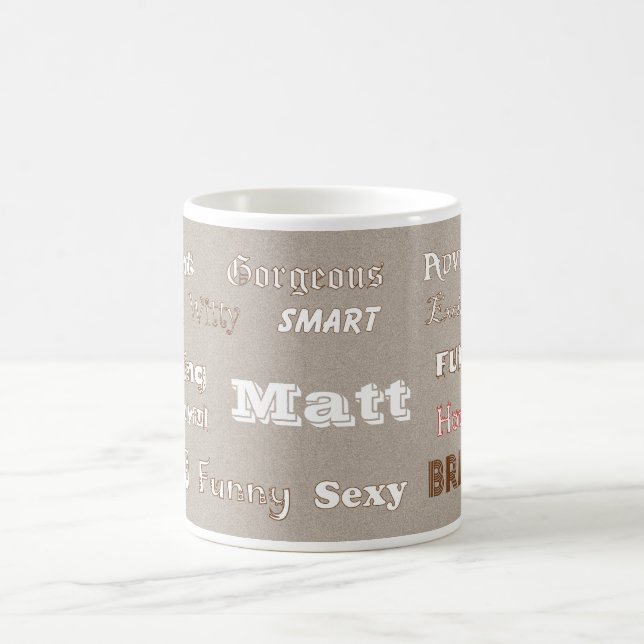 Taza De Café Matt Beige Husband Mug (Centro)