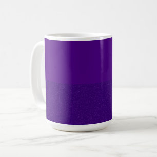 Taza De Café Matte y Purpurina Split Purple Mug - Personalizabl