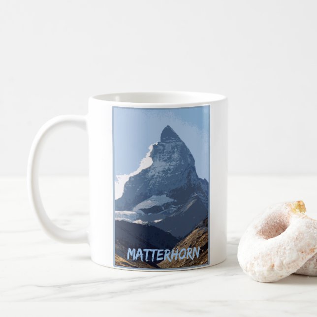 Taza De Café Matterhorn Guay Mountain Design, Suiza (Con donut)