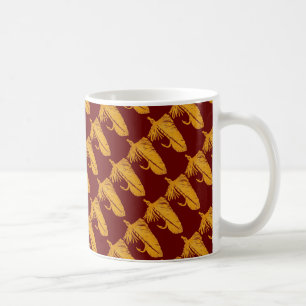 Taza De Café "Matuka de oro en rojo" trucha enrollada mosca