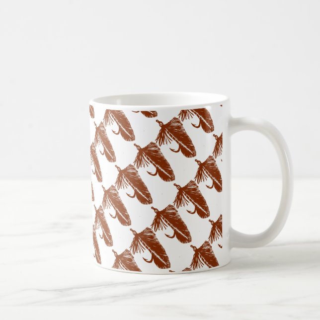 Taza De Café "Matuka marrón" trucha enrollada mosca (Derecha)