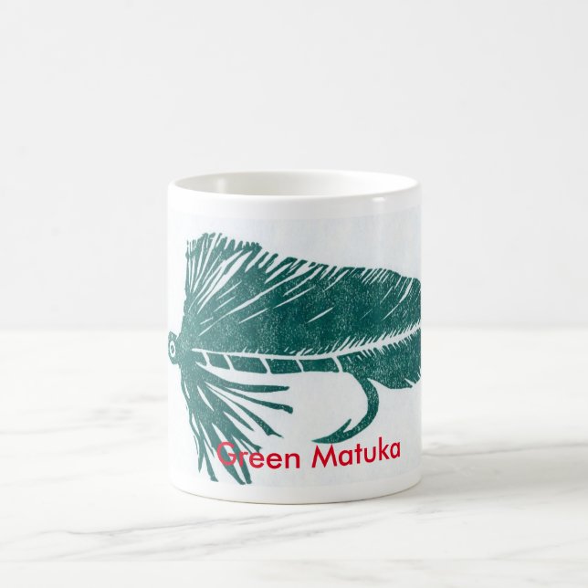 Taza De Café "Matuka verde" clásica trucha mosca (Centro)