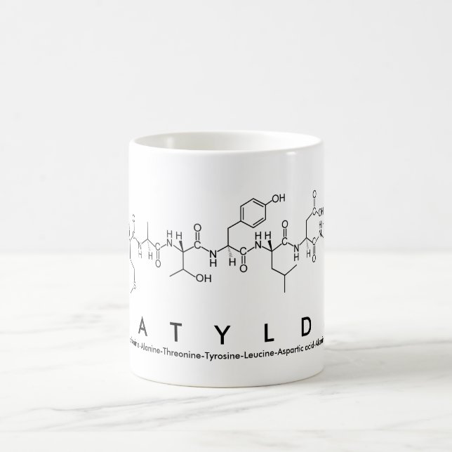 Taza De Café Matylda peptide nombre mug (Centro)