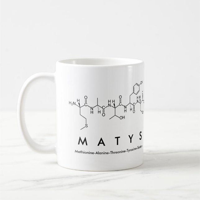 Taza De Café Matys peptide name mug (Izquierda)
