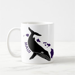 Taza De Café Maui - Islas Hawaii-Morado Humpback