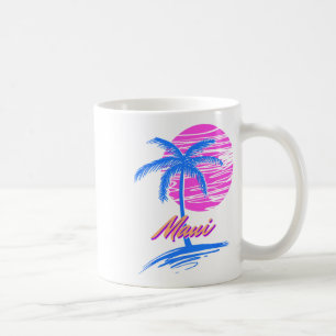 Taza De Café Maui Vaporwave Synth Outrun Sunset 80s Beach Retro
