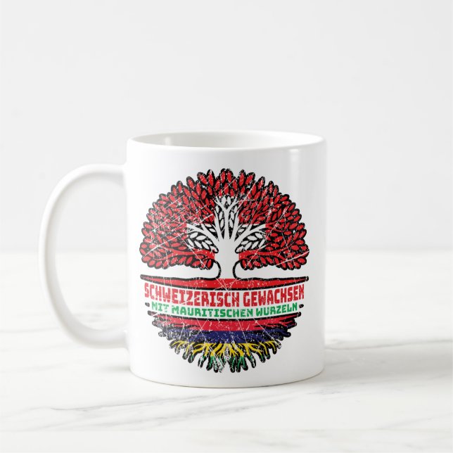 Taza De Café Mauricio Mauritisch Schweizer Schweiz Baum Wurzel (Izquierda)