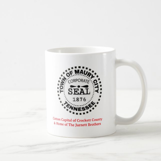 Taza De Café Maury City Seal Emblem Mug (Derecha)