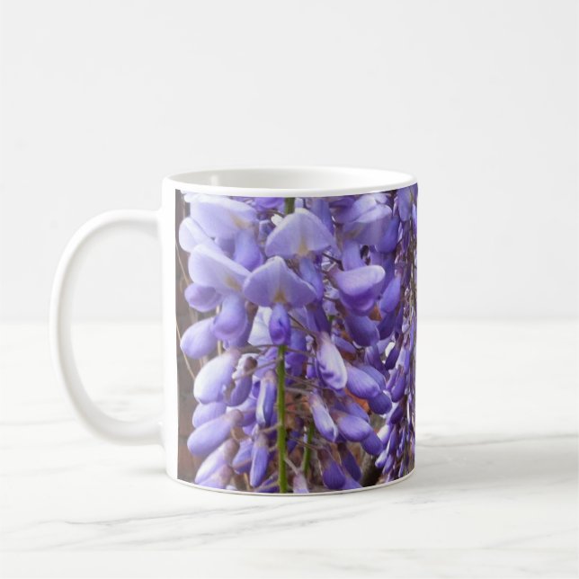 Taza De Café Mauve, glicinia púrpura floreciente (Izquierda)