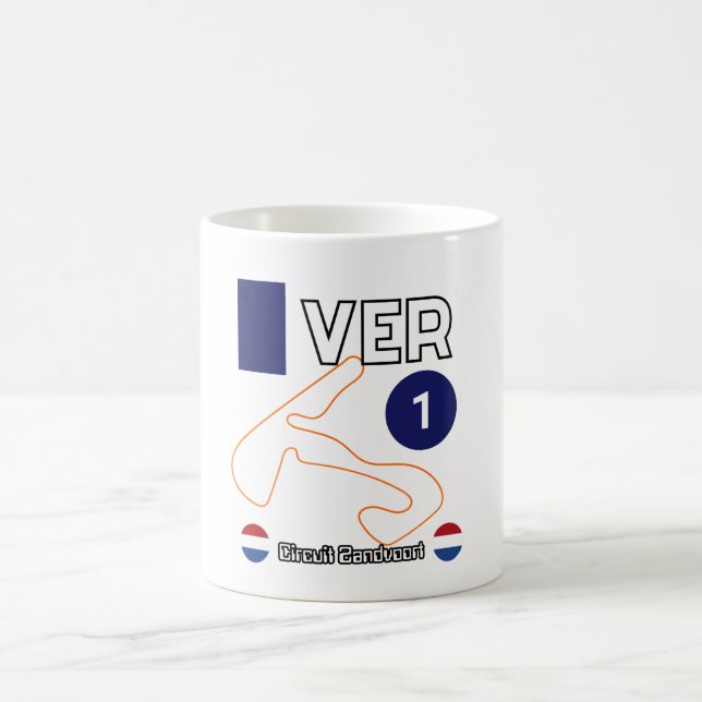Taza De Café Max Verstappen, Circuit Zandvoort, fórmula 1 (Centro)