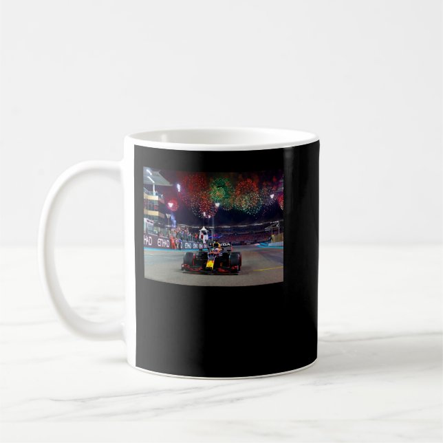 Taza De Café Max Verstappen después de ganar su primer campeón  (Izquierda)