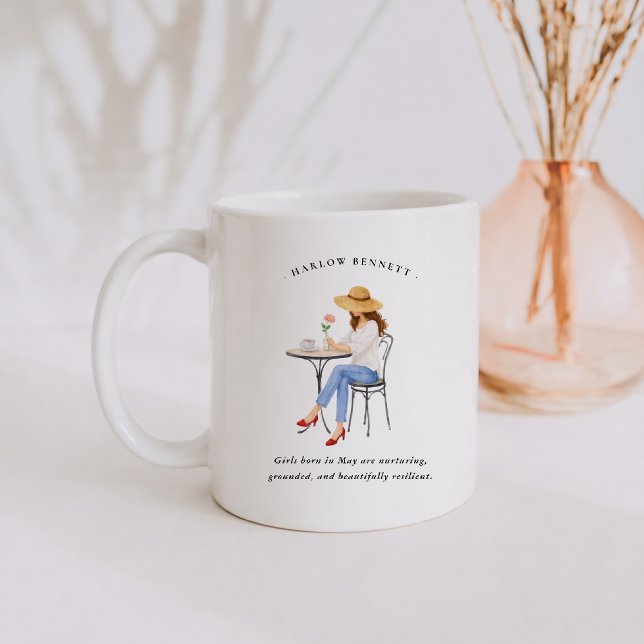 Taza De Café May Birth Month Girl | Monogram  (Subido por el creador)