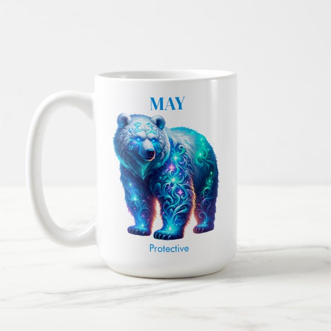 Taza De Café May Birth Month Spirit Animal Bear (Izquierda)
