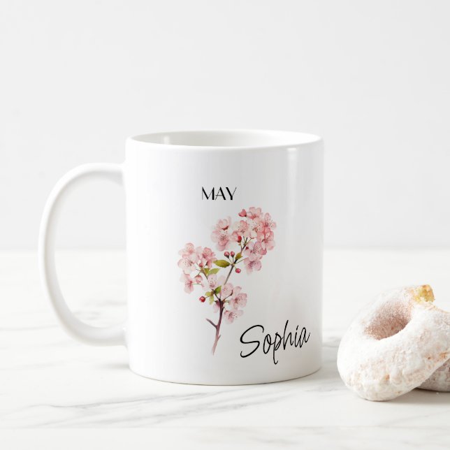 Taza De Café May Flower Personalizado (Con donut)