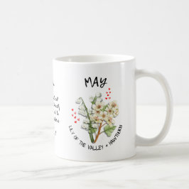 Taza De Café MAY Nacimiento Mes Flor Nombre Personalizado Crist