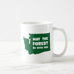 Taza De Café Mayo el bosque sea con usted Washington