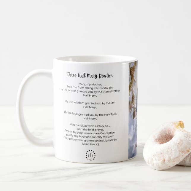 Taza De Café Mayo—Mes de María Tres Saltos Mug (Con donut)