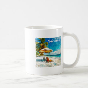 Taza De Café Mazatlán México Hermosas playas Palm Trees Souble