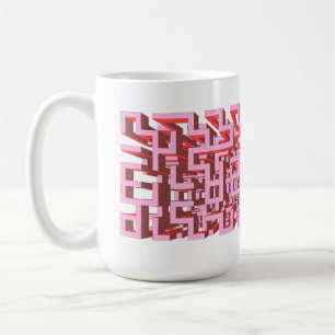 Taza De Café Maze Mug Rosado 3D