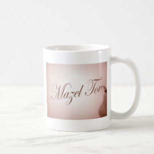 Taza De Café Mazel Tov en escritura de la caligrafía en tono d