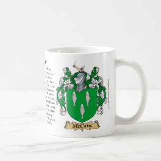Taza De Café McCain, el origen, el significado y el escudo