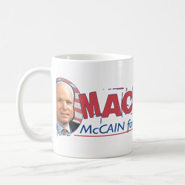 Taza De Café McCain para presidente Mug (Izquierda)