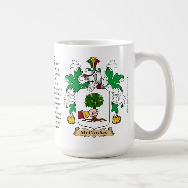 Taza De Café McCloskey, el origen, el significado y el escudo (Derecha)